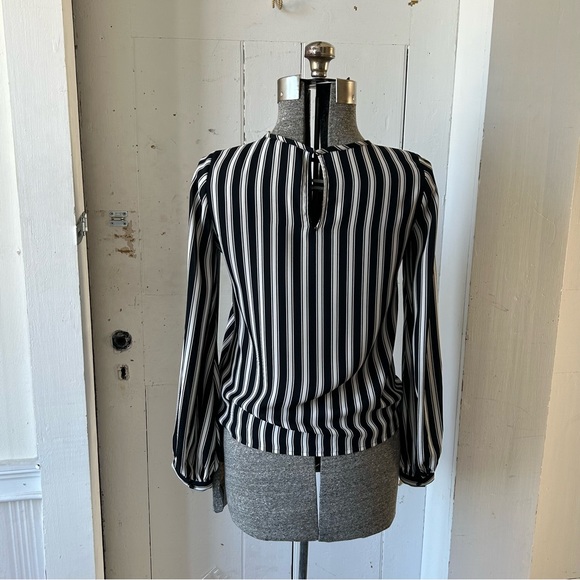 Express Stripe Dress Work Blouse Top Shirt - Picture 4 of 9
